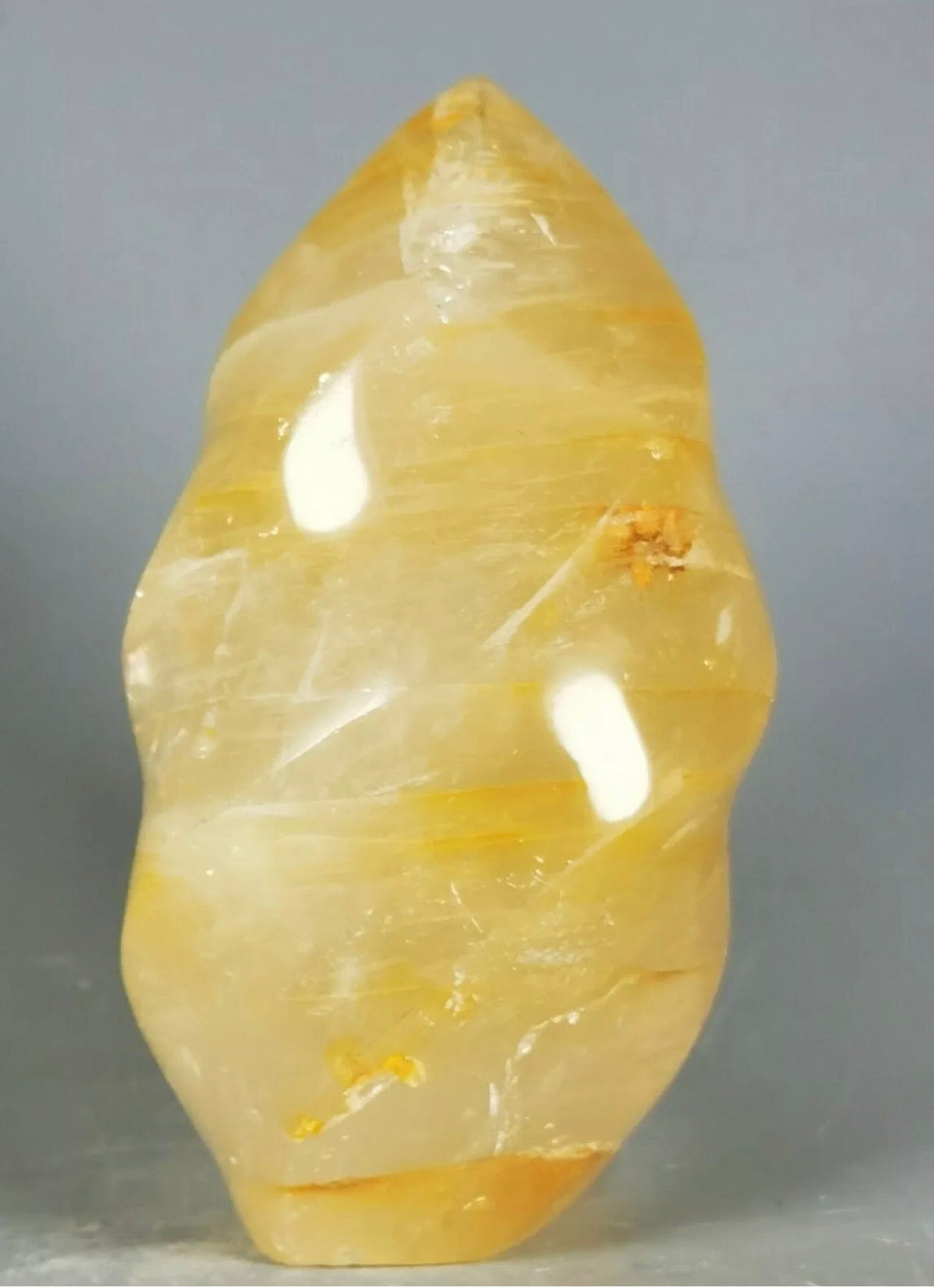 Golden Healer FIRE QUARTZ Hematoid Crystal Polished Flame Orbicular