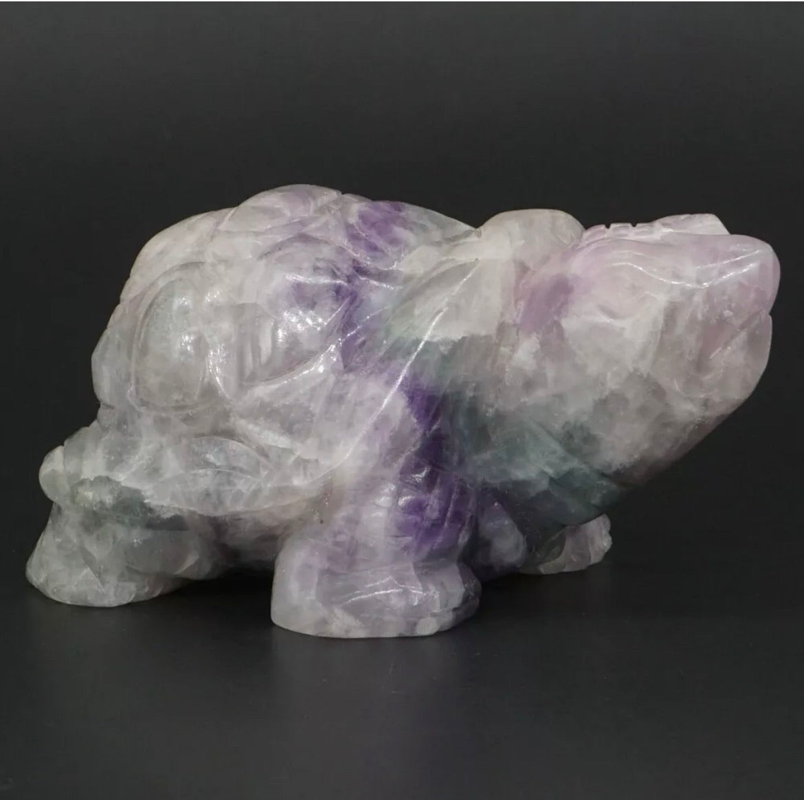 Natural Rainbow Fluorite Turtle