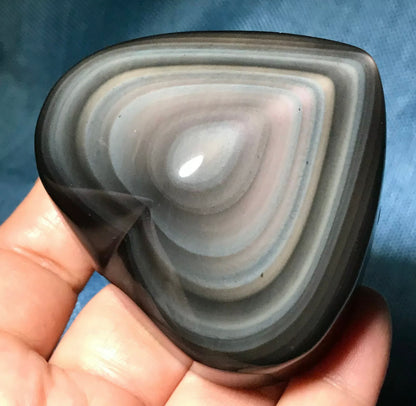 Natural Rainbow Obsidian Gemstone Heart