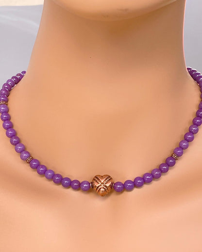 Purple me right gemstone choker