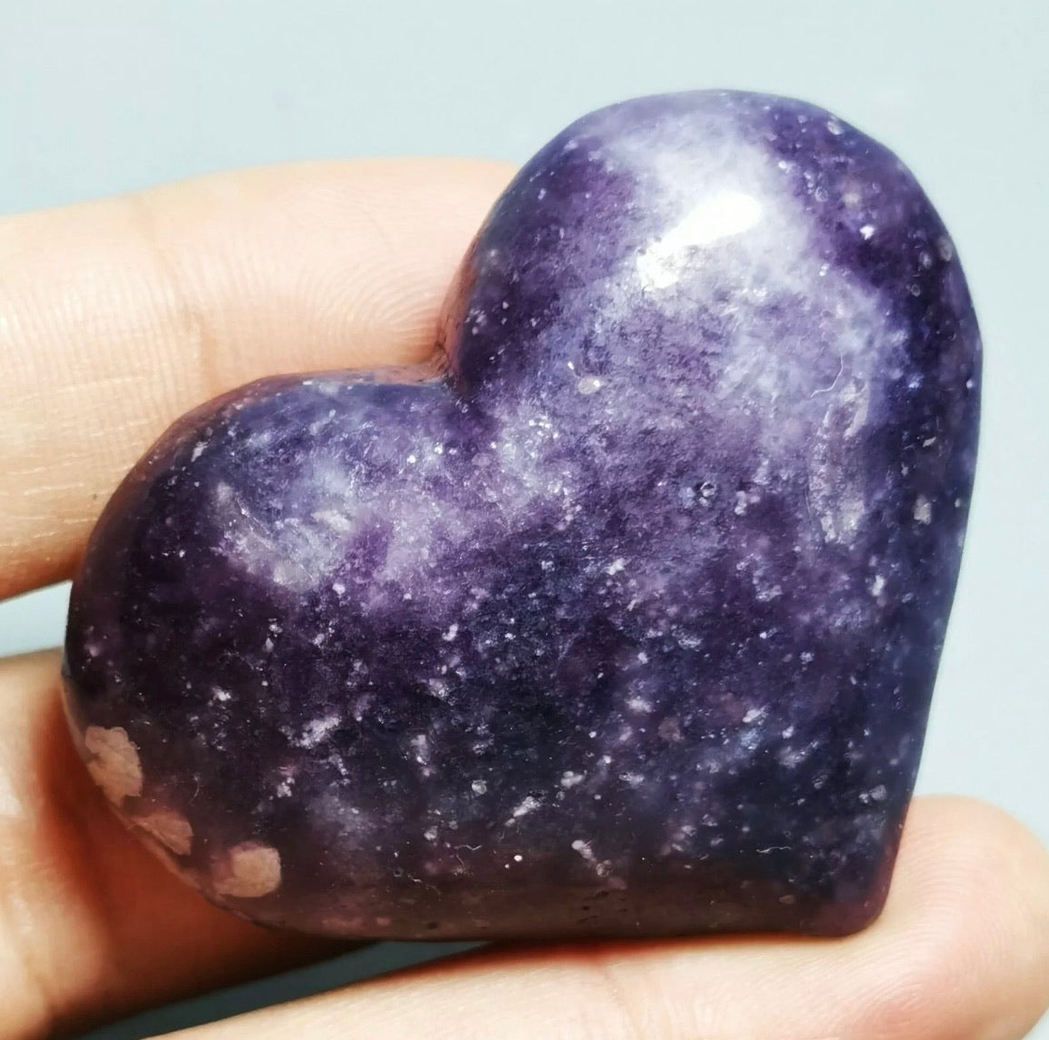 Natural Lepidolite heart