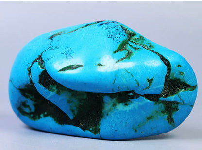 Blue turquoise gemstone rough stone Crystal mineral specimen