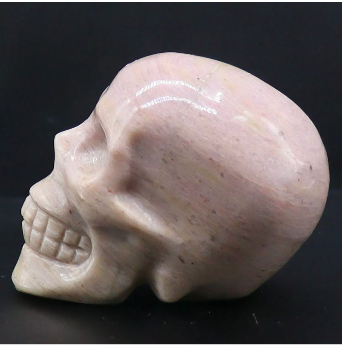 Natural Rhodonite Skull