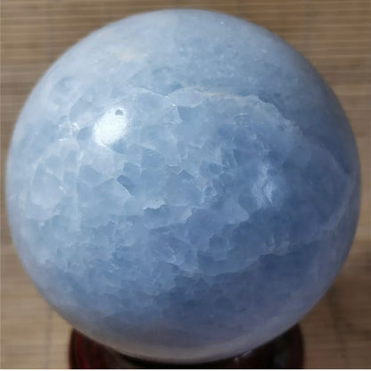 Natural Blue Calcite Gemstone Crystal Sphere