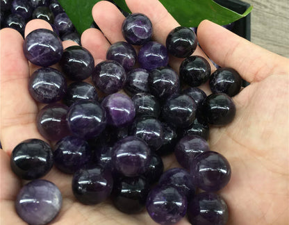 Semiprecious Genuine Amethyst gemstone Crystal mini-Sphere