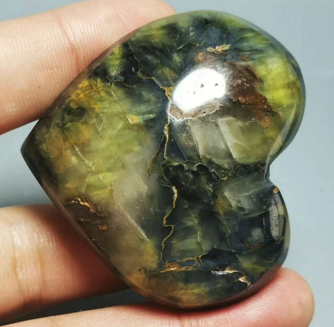 WOW ! NATURAL RARE PIETERSITE CRYSTAL SPHERE HEART