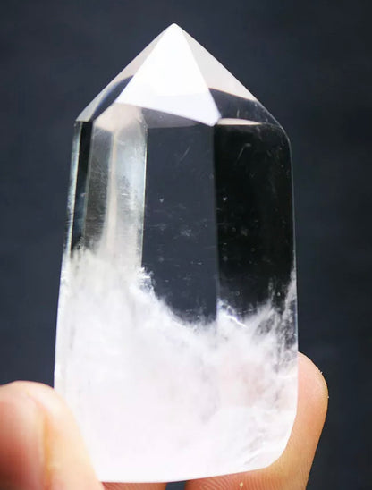 Natural Clear Quartz Wand Point Tower Obelisk