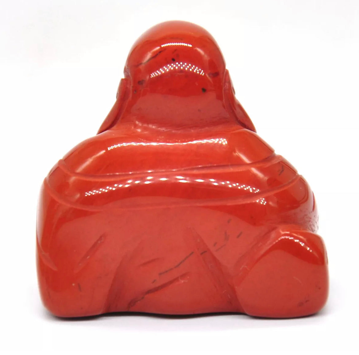 Natural Red Jasper Crystal Laughing Buddha