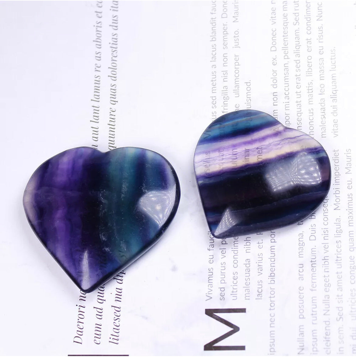 Natural Rainbow Fluorite Heart Gemstone