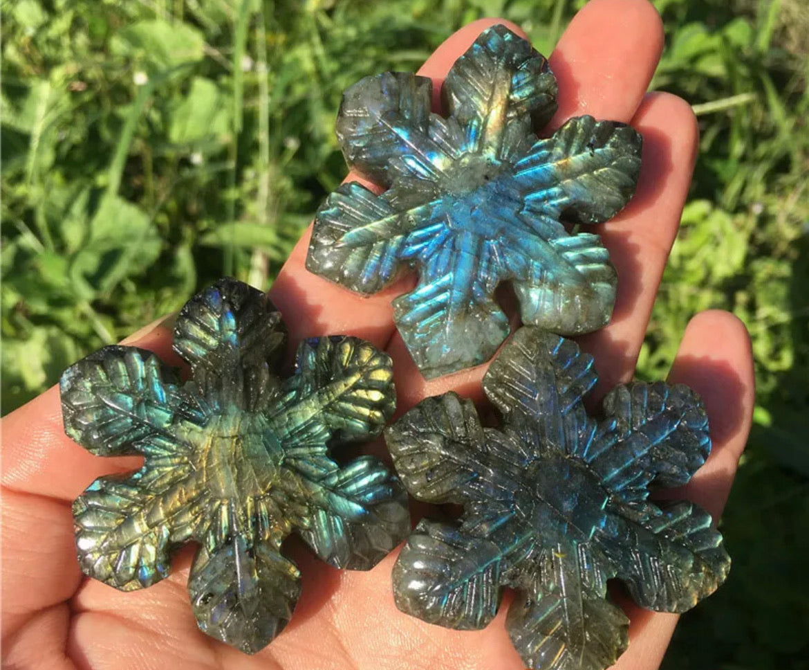 Natural Labradorite Snowflake