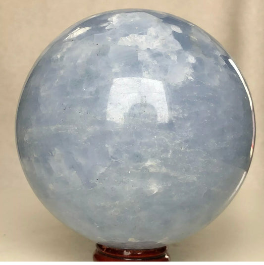 Natural Blue Celestite Gemstone Crystal Ball Sphere