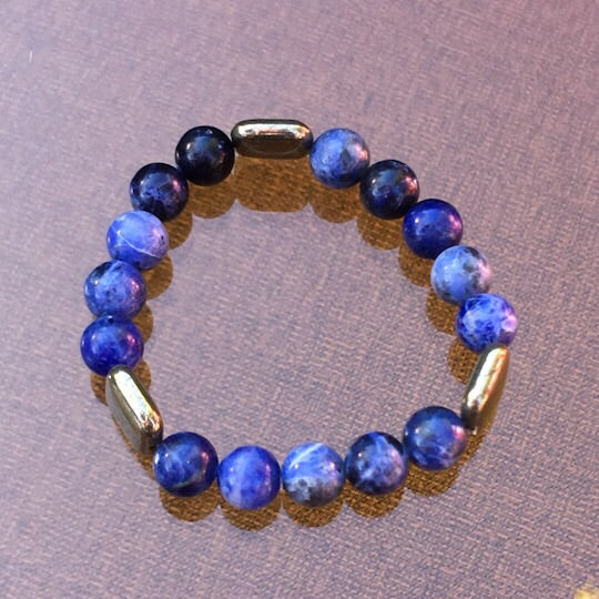 Sodalite & Pyrite Bracelet