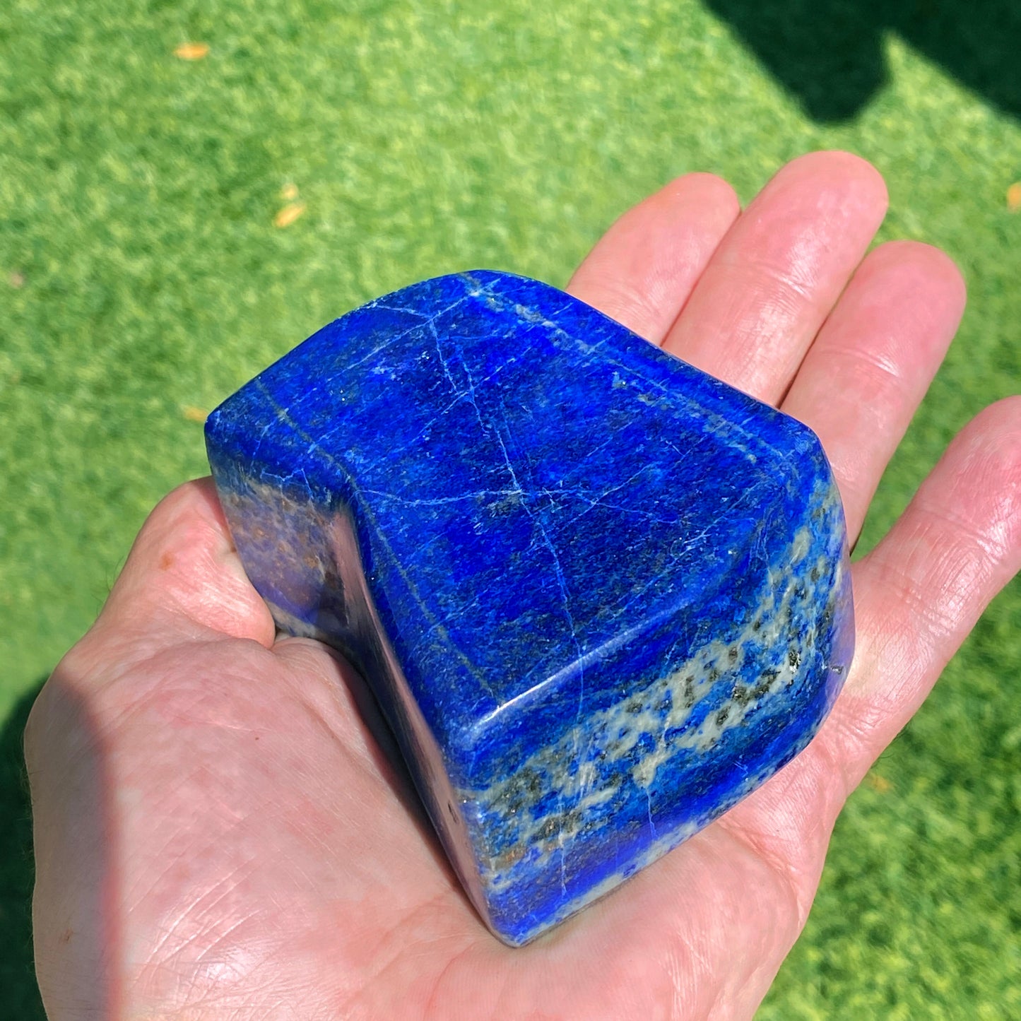 Raw natural Lapis Lazuli gemstone Slab