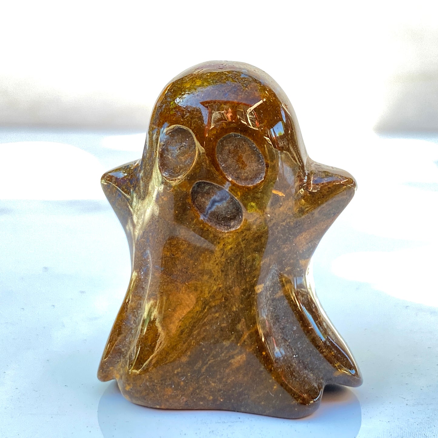 Tiger Eye gemstone carved Ghost