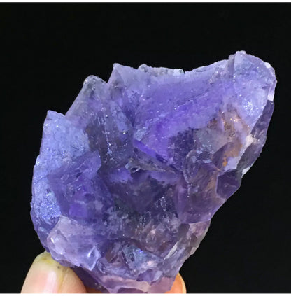 Natural Translucent Purple Octahedral Fluorite Crystal Mineral Specimen semiprecious gemstone