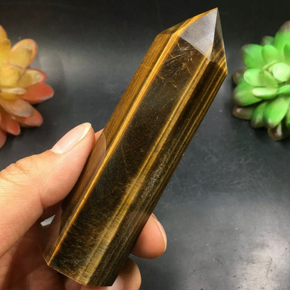 Natural Tiger Eye stone Wand Point