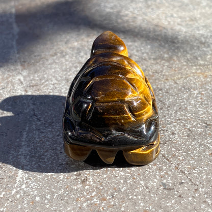 Natural Tiger Eye gemstone carved Turtle Figurine