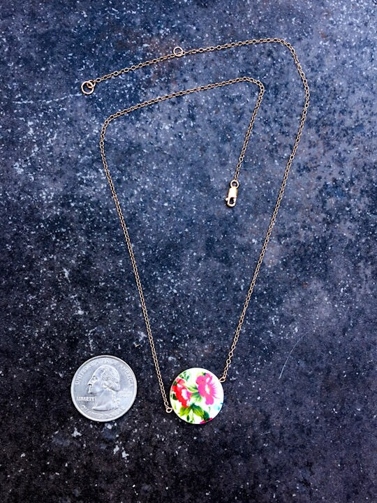 Mother of Pearl and Rose Gold Filled Chain Necklace