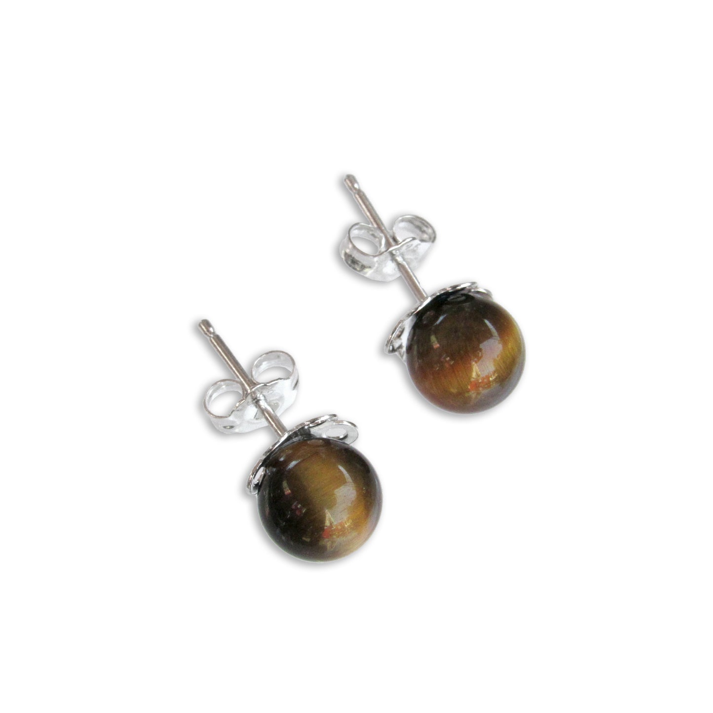 Tiger Eye gemstone stud Earrings